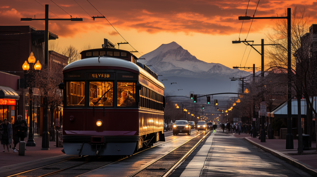 Artist's concept of Flagstaff's historic downtown and railway district