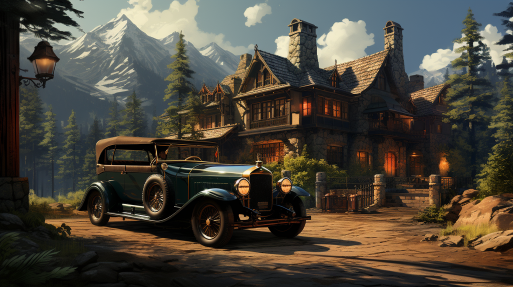 Artist's concept of the Riordan Mansion back in the day