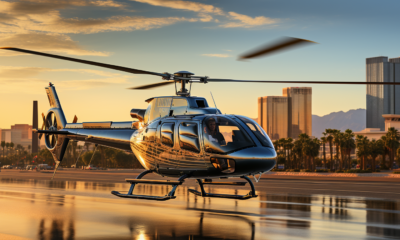 Image of a helicopter leaving Las Vegas for a tour of The Grand Canyon