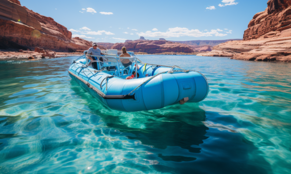 Smooth water rafting in the Grand Canyon