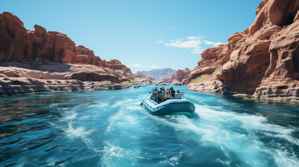 Smooth water rafting in the Grand Canyon